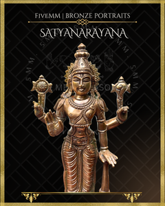 Satyanarayana Panchaloha Bronze Icon - 8"