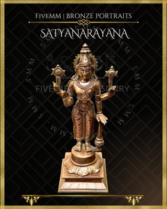 Satyanarayana Panchaloha Bronze Icon - 8"