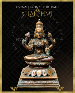 Lakshmi Panchaloha Bronze Icon - 5"