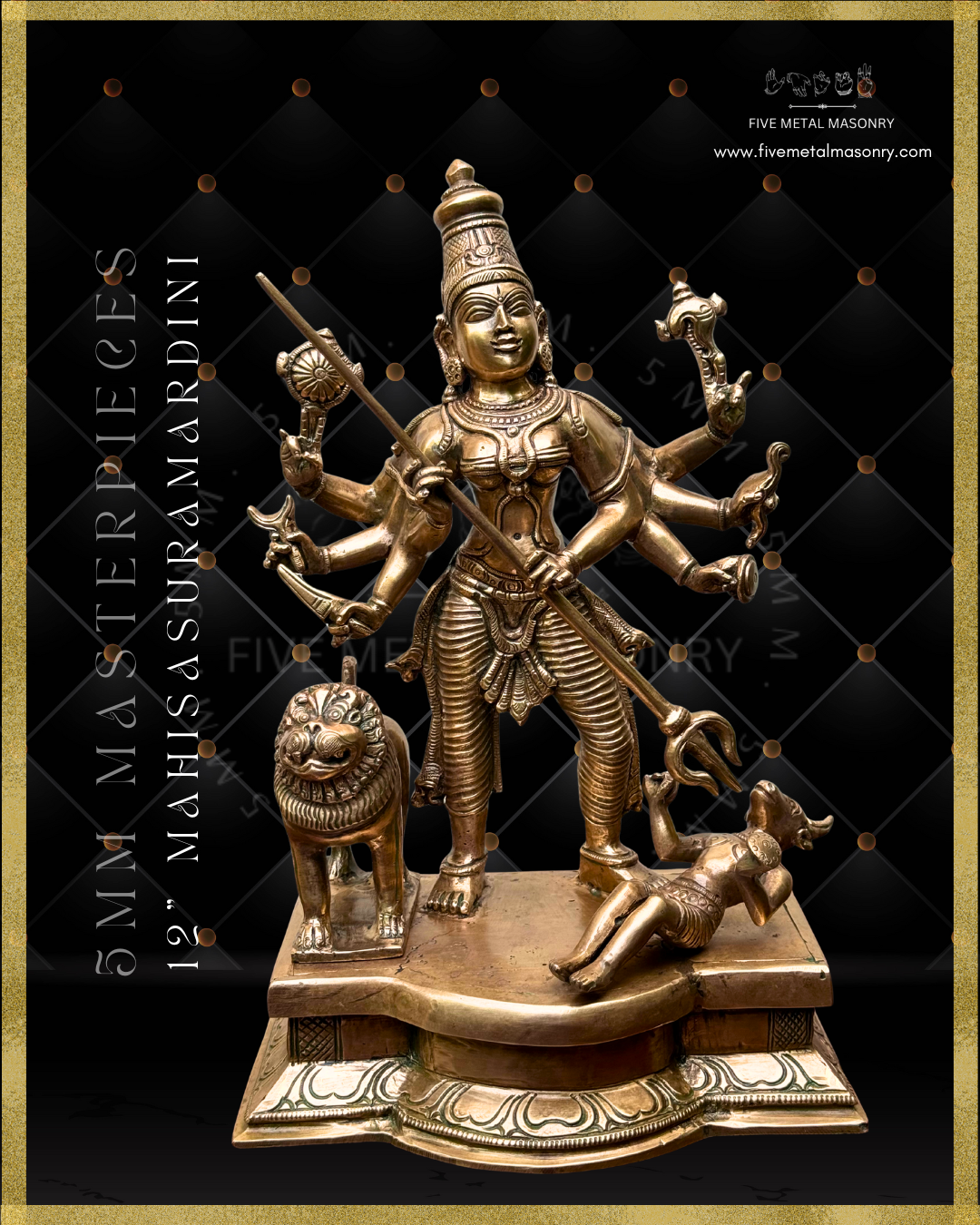Mahisasuramardini Panchaloha Bronze Icon - 12"-  Masterpieces Collection