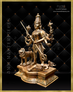 Mahisasuramardini Panchaloha Bronze Icon - 12"-  Masterpieces Collection
