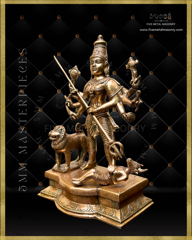 Mahisasuramardini Panchaloha Bronze Icon - 12"-  Masterpieces Collection