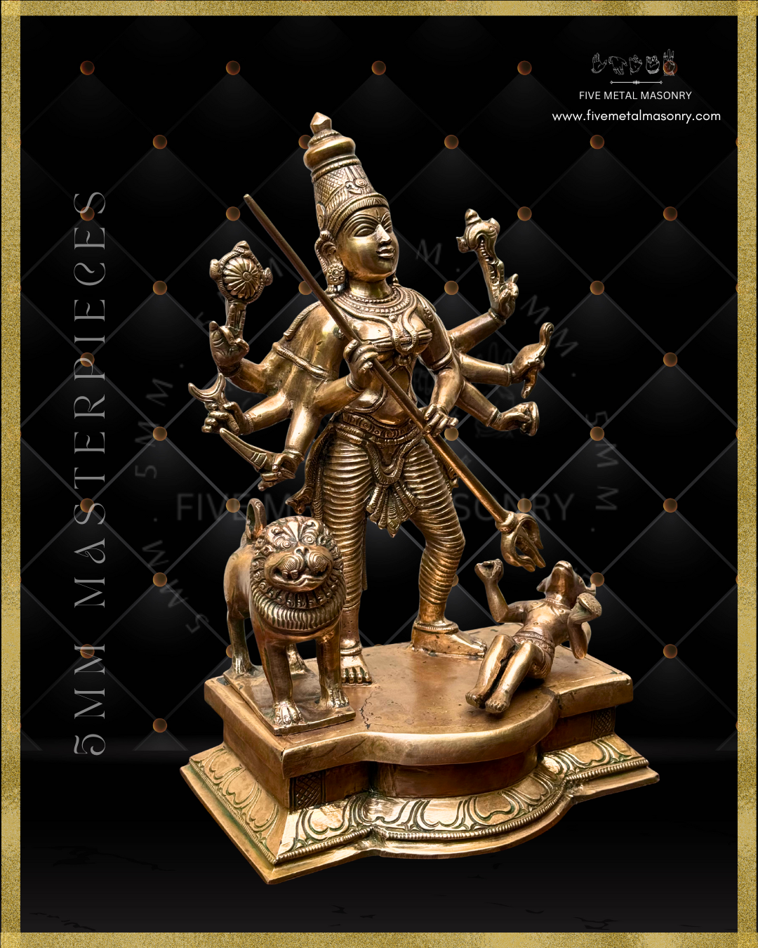 Mahisasuramardini Panchaloha Bronze Icon - 12"-  Masterpieces Collection
