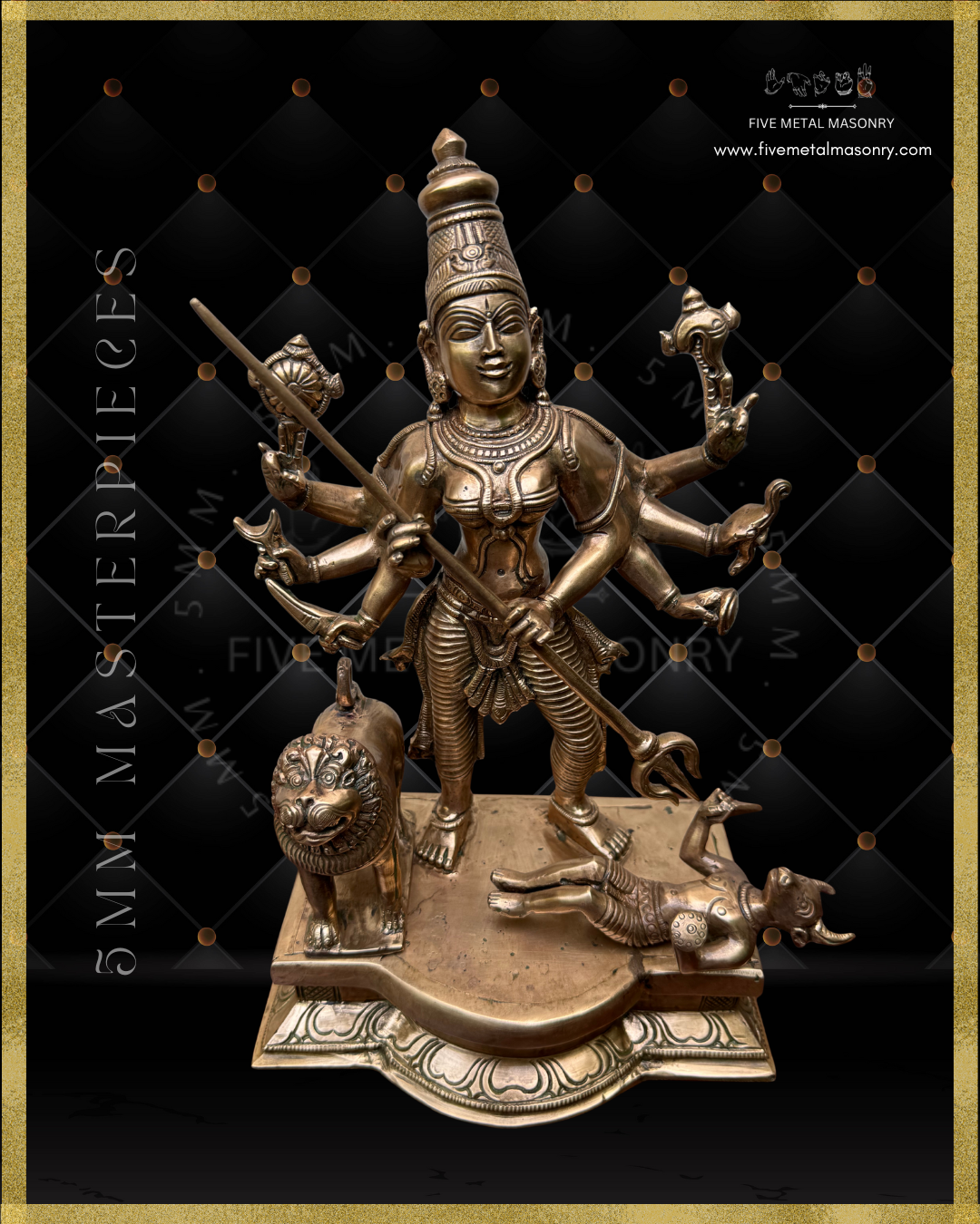 Mahisasuramardini Panchaloha Bronze Icon - 12"-  Masterpieces Collection