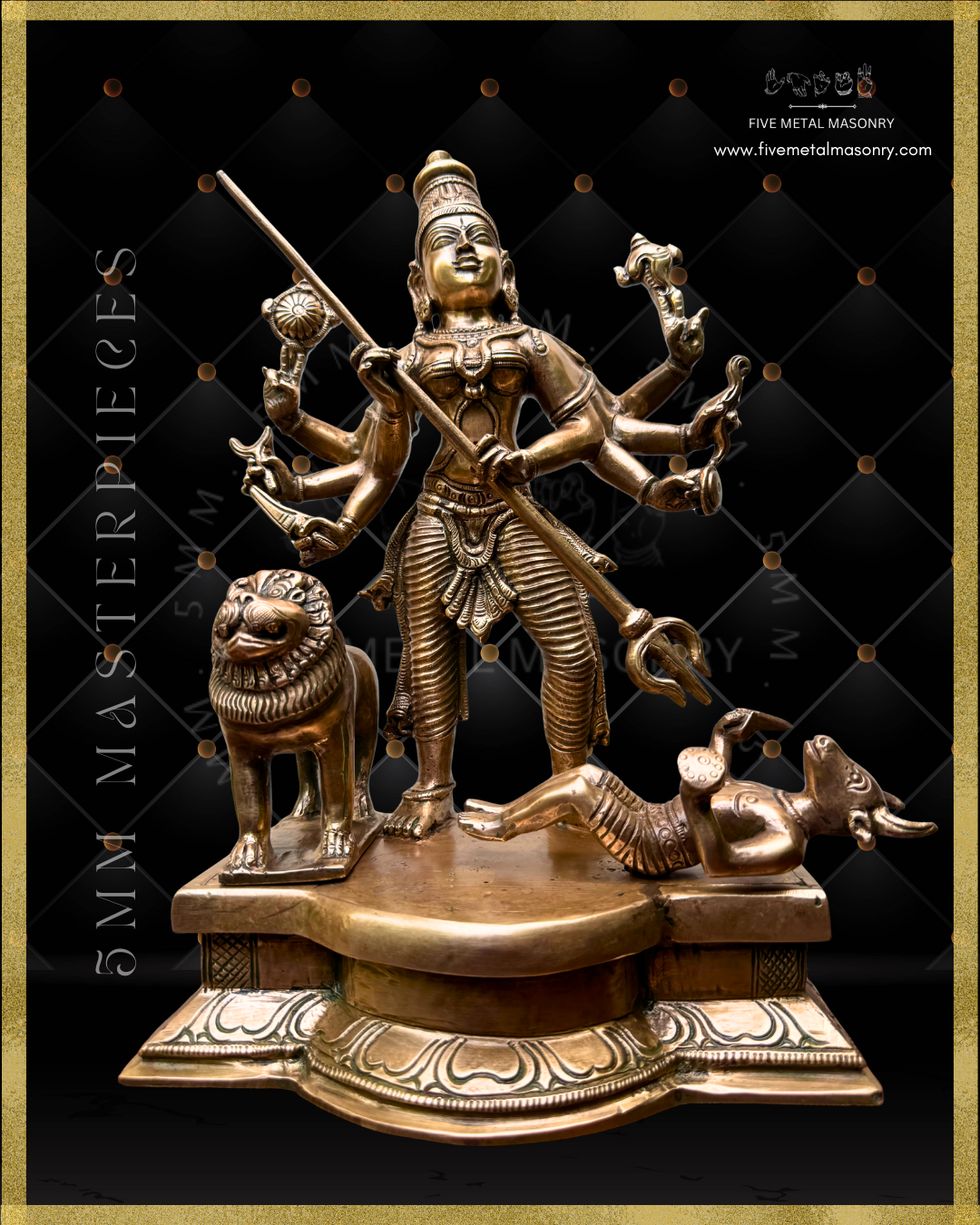Mahisasuramardini Panchaloha Bronze Icon - 12"-  Masterpieces Collection
