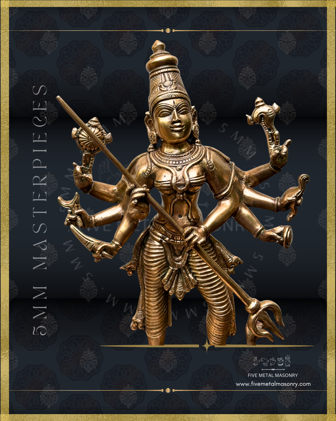Mahisasuramardini Panchaloha Bronze Icon - 12"-  Masterpieces Collection