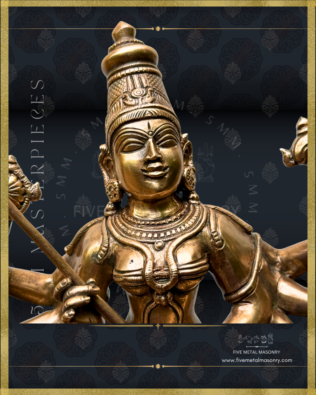 Mahisasuramardini Panchaloha Bronze Icon - 12"-  Masterpieces Collection