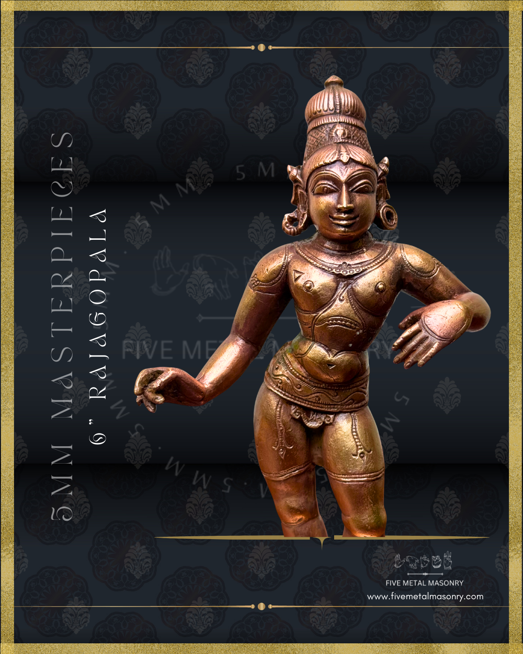 Rajagopala Panchaloha Bronze Icon - 6"-  Masterpieces Collection