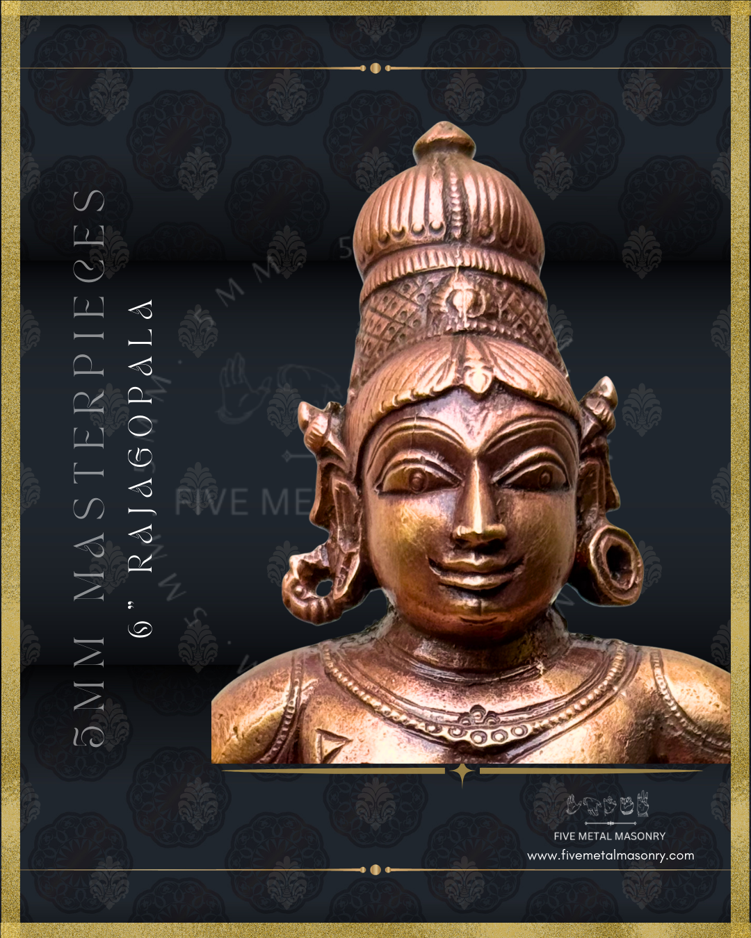 Rajagopala Panchaloha Bronze Icon - 6"-  Masterpieces Collection