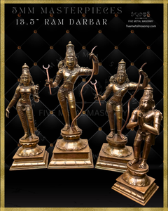 Ram Darbar Panchaloha Bronze Icon Set - 13.5"-  Masterpieces Collection