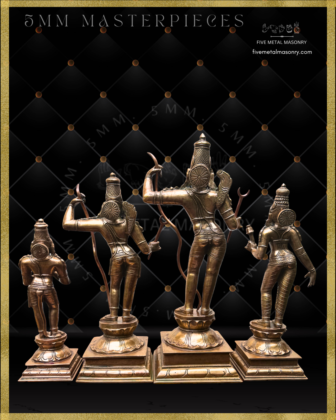 Ram Darbar Panchaloha Bronze Icon Set - 13.5"-  Masterpieces Collection