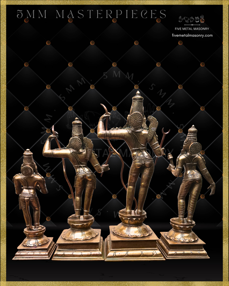 Ram Darbar Panchaloha Bronze Icon Set - 13.5"-  Masterpieces Collection