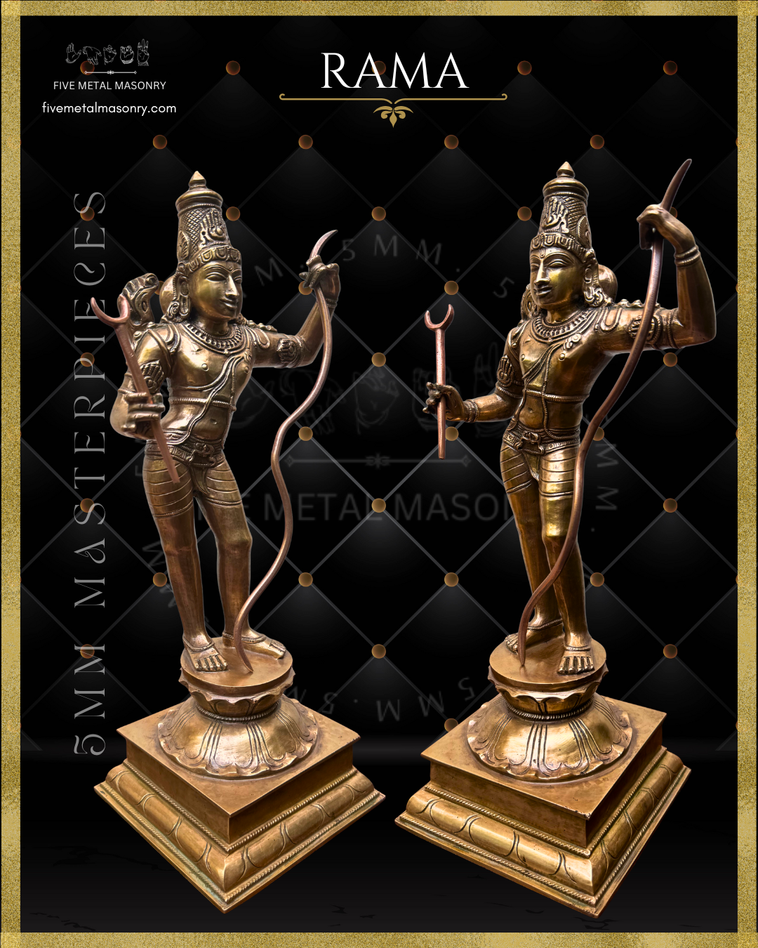 Ram Darbar Panchaloha Bronze Icon Set - 13.5"-  Masterpieces Collection