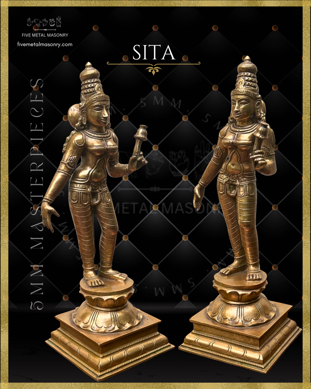 Ram Darbar Panchaloha Bronze Icon Set - 13.5"-  Masterpieces Collection