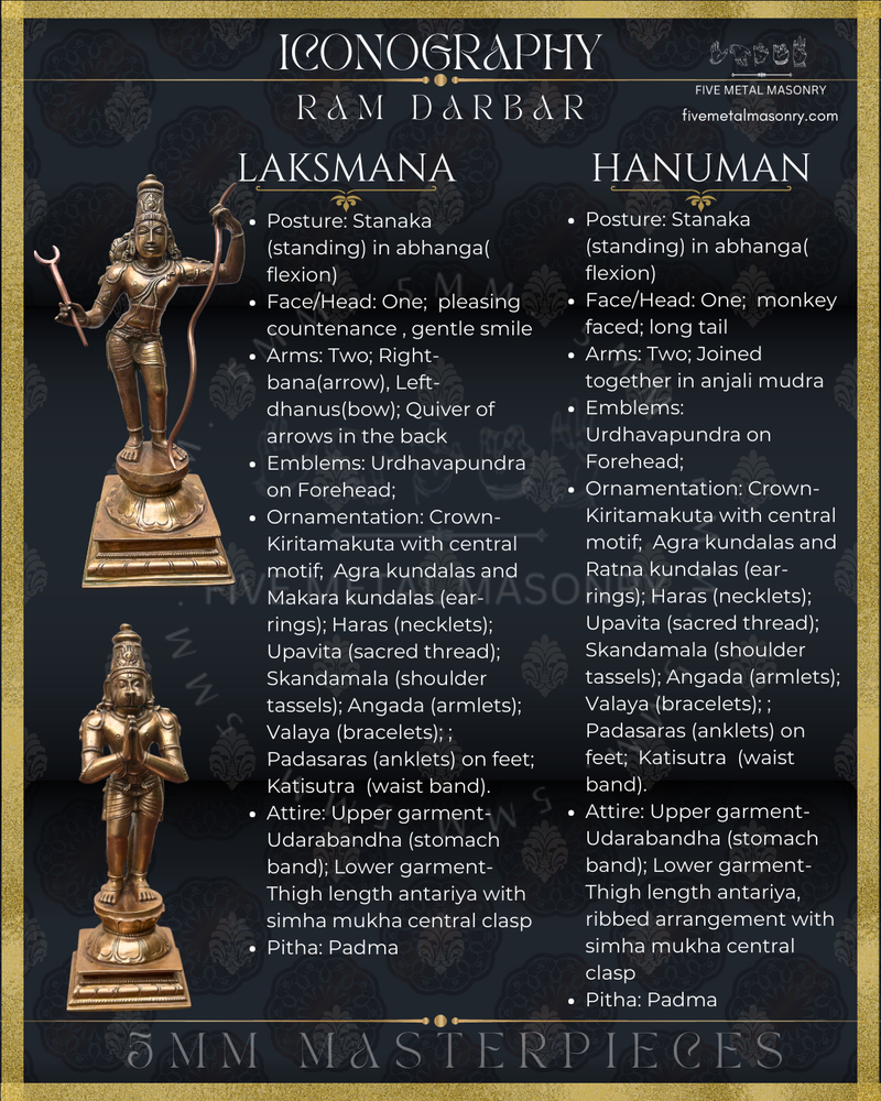 Ram Darbar Panchaloha Bronze Icon Set - 13.5"-  Masterpieces Collection