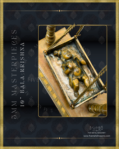 Bala Krishna in Cradle Panchaloha Bronze Icon - 10"-  Masterpieces Collection