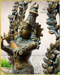 Venugopala (Krishna) Panchaloha Bronze Icon - 11" with arch - Timeless Collection