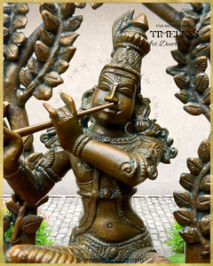 Venugopala (Krishna) Panchaloha Bronze Icon - 11" with arch - Timeless Collection