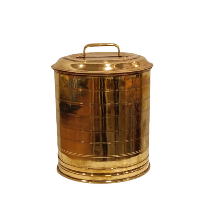 Antique Brass Drum with Lid
