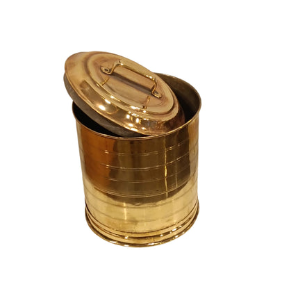 Antique Brass Drum with Lid