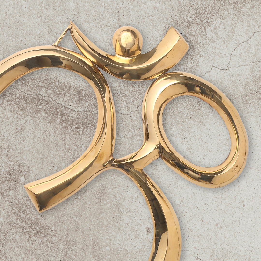 Brass Religious Om Wall Hanging