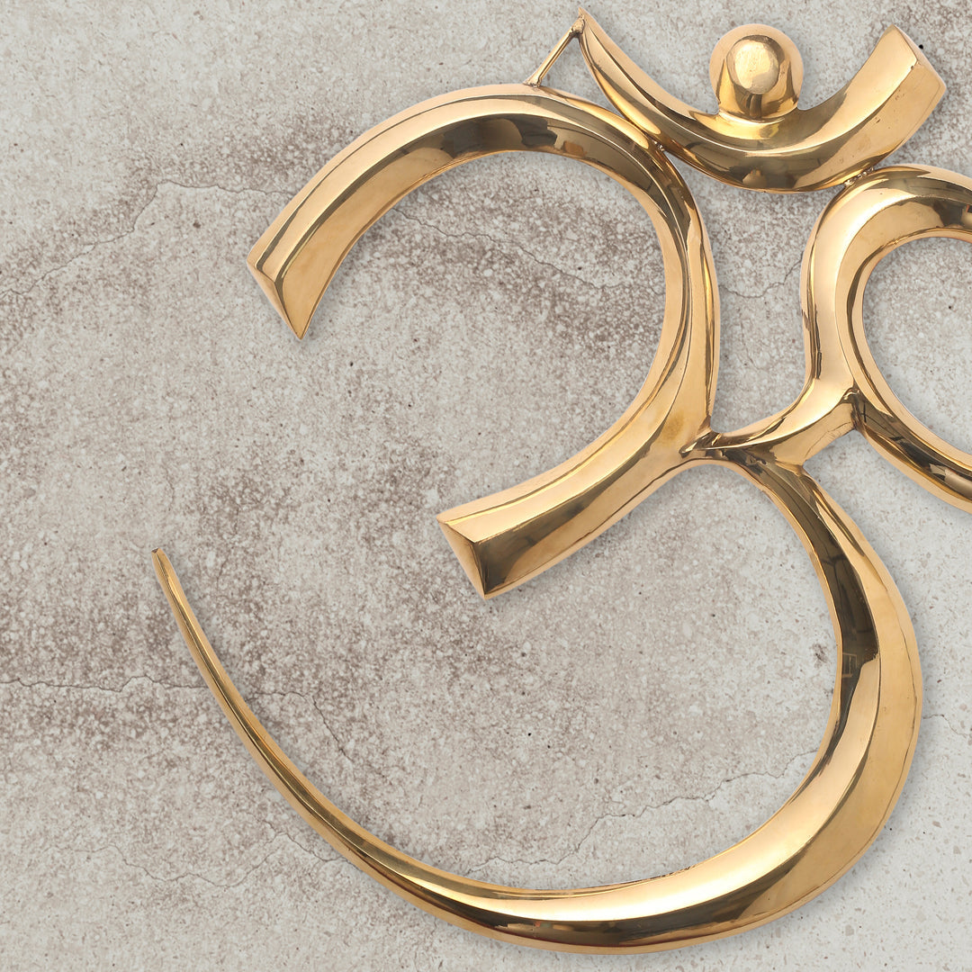 Brass Religious Om Wall Hanging
