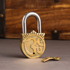 Brass Murugan Door Lock (4.5 Inch)