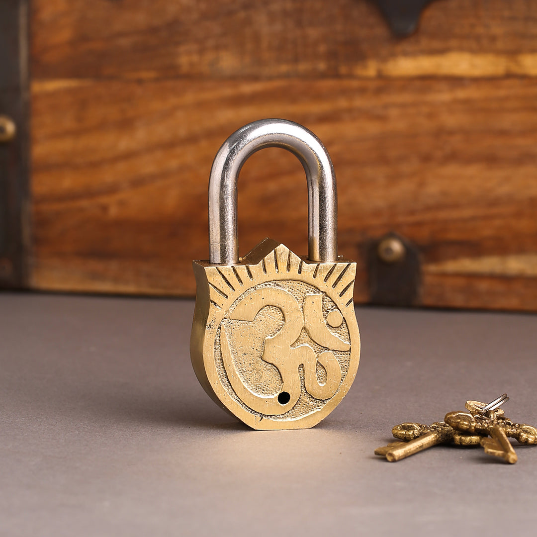 Brass Sai Baba Door Lock