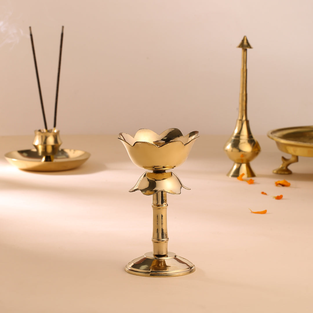 Brass Decorative Lotus Diya