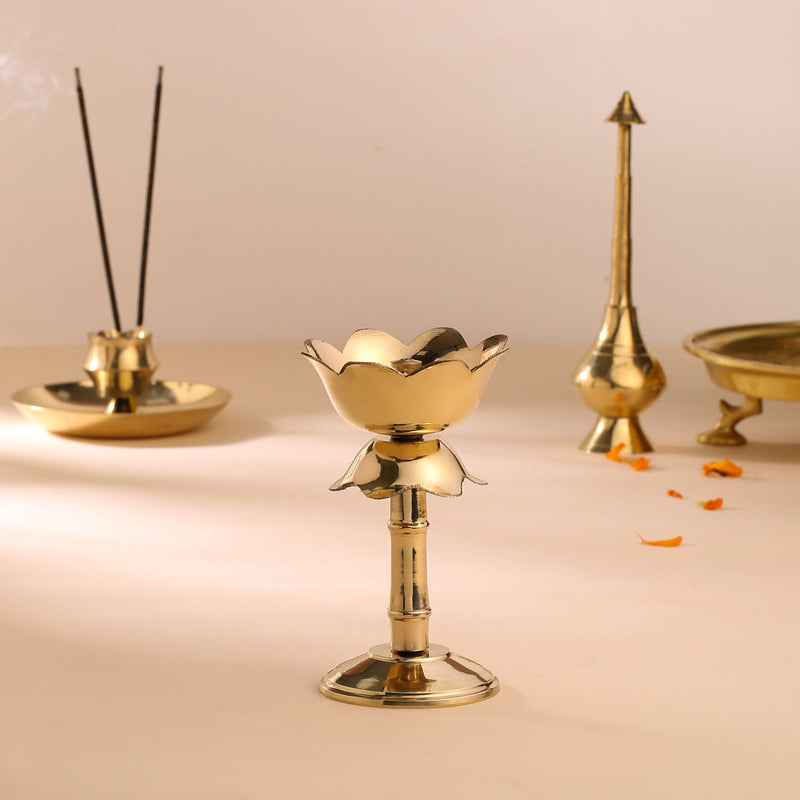 Brass Decorative Lotus Diya