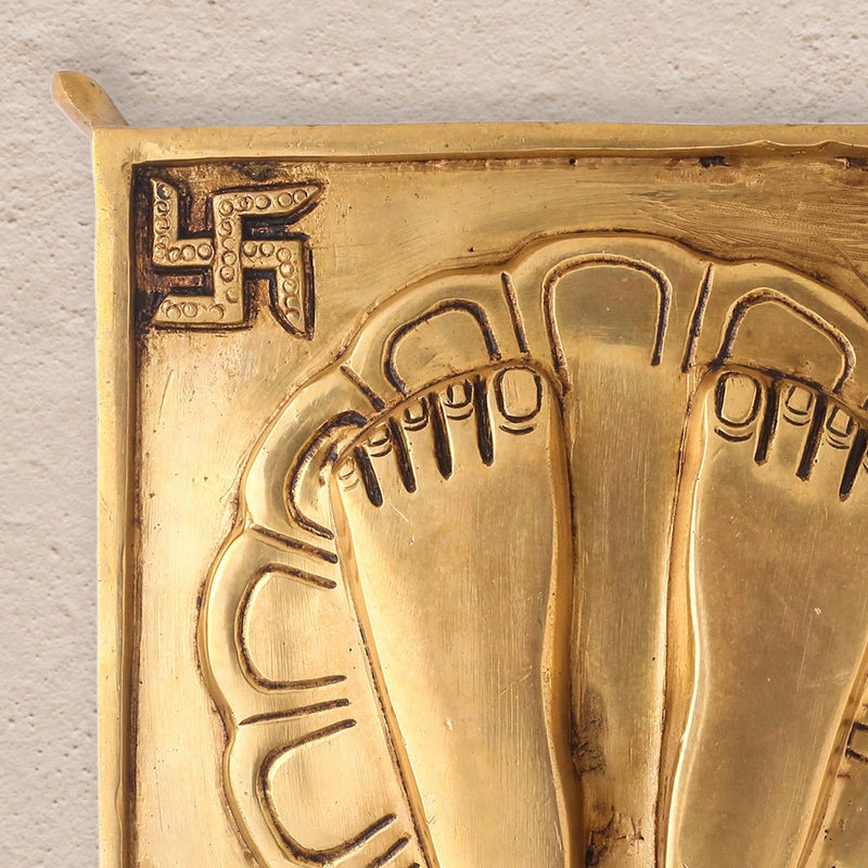 Brass Superfine Charan Paduka (8.5 Inch)