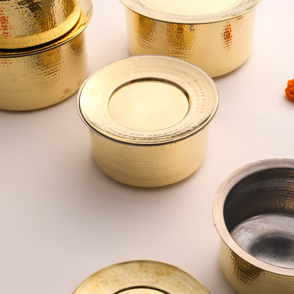 Brass Patila/Bhagoni with Lid