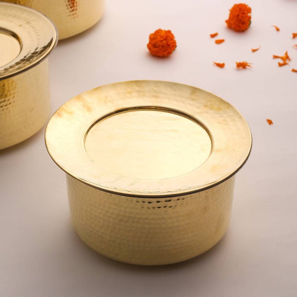 Brass Patila/Bhagoni with Lid