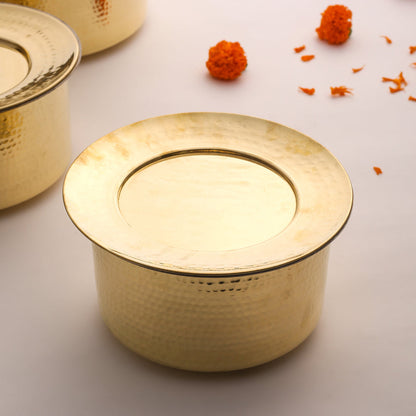 Brass Patila/Bhagoni with Lid