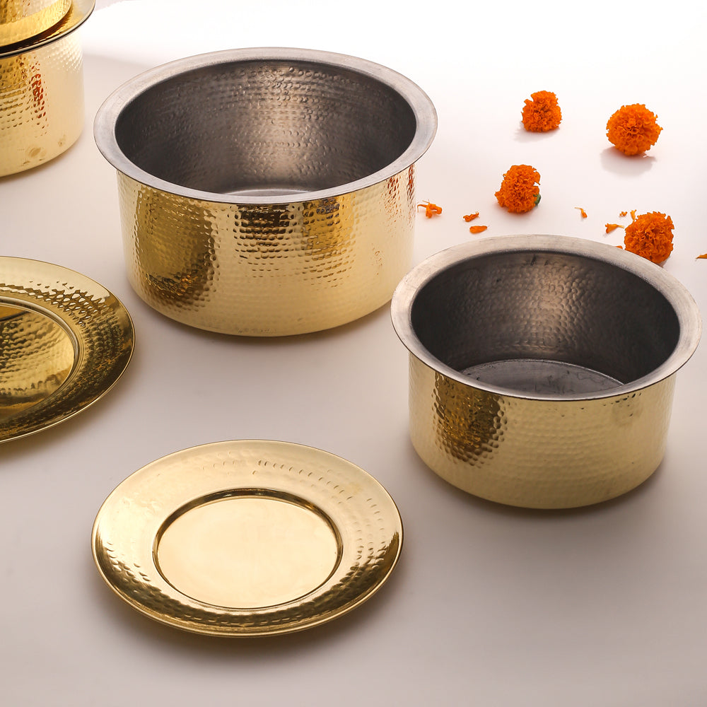 Brass Patila/Bhagoni with Lid