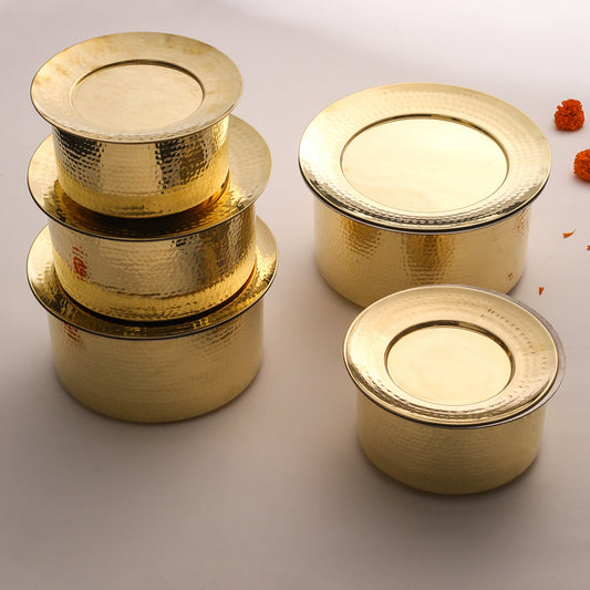 Brass Patila/Bhagoni with Lid