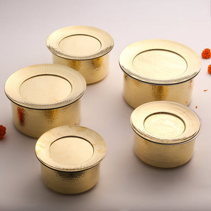 Brass Patila/Bhagoni with Lid