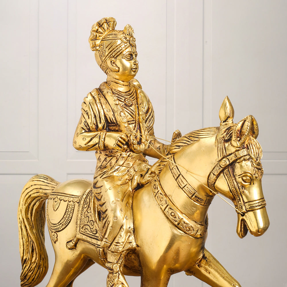 Brass Yogi Swami Narayan Statue (12 Inch)