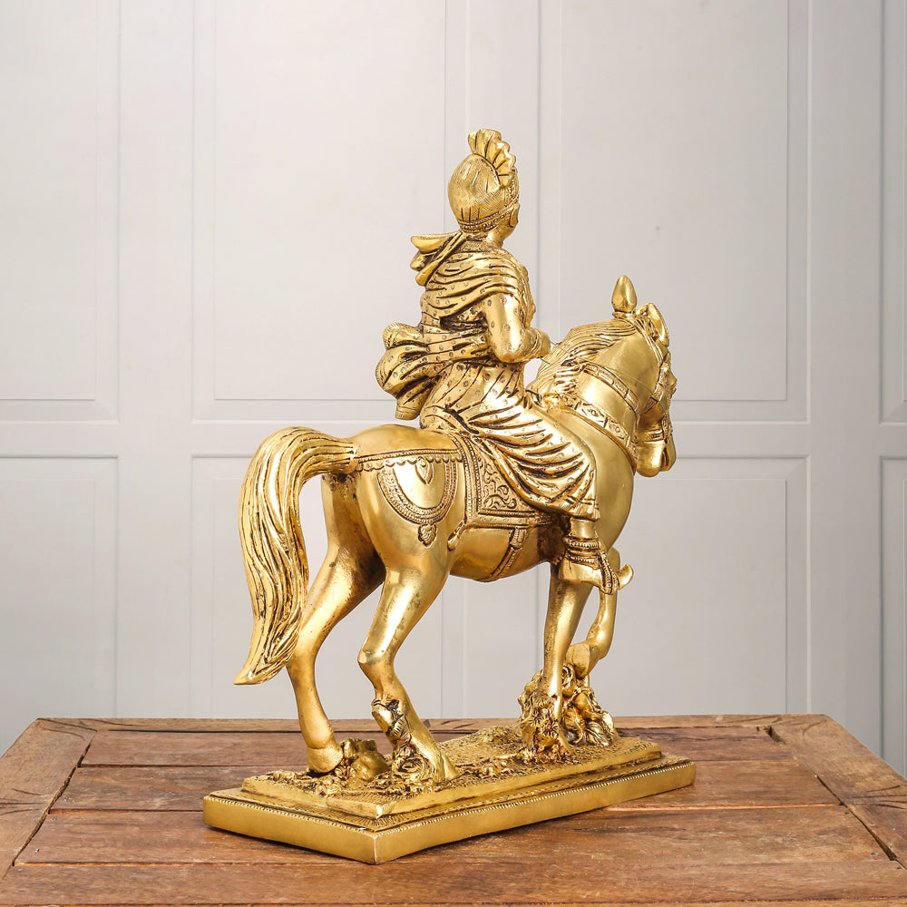 Brass Yogi Swami Narayan Statue (12 Inch)