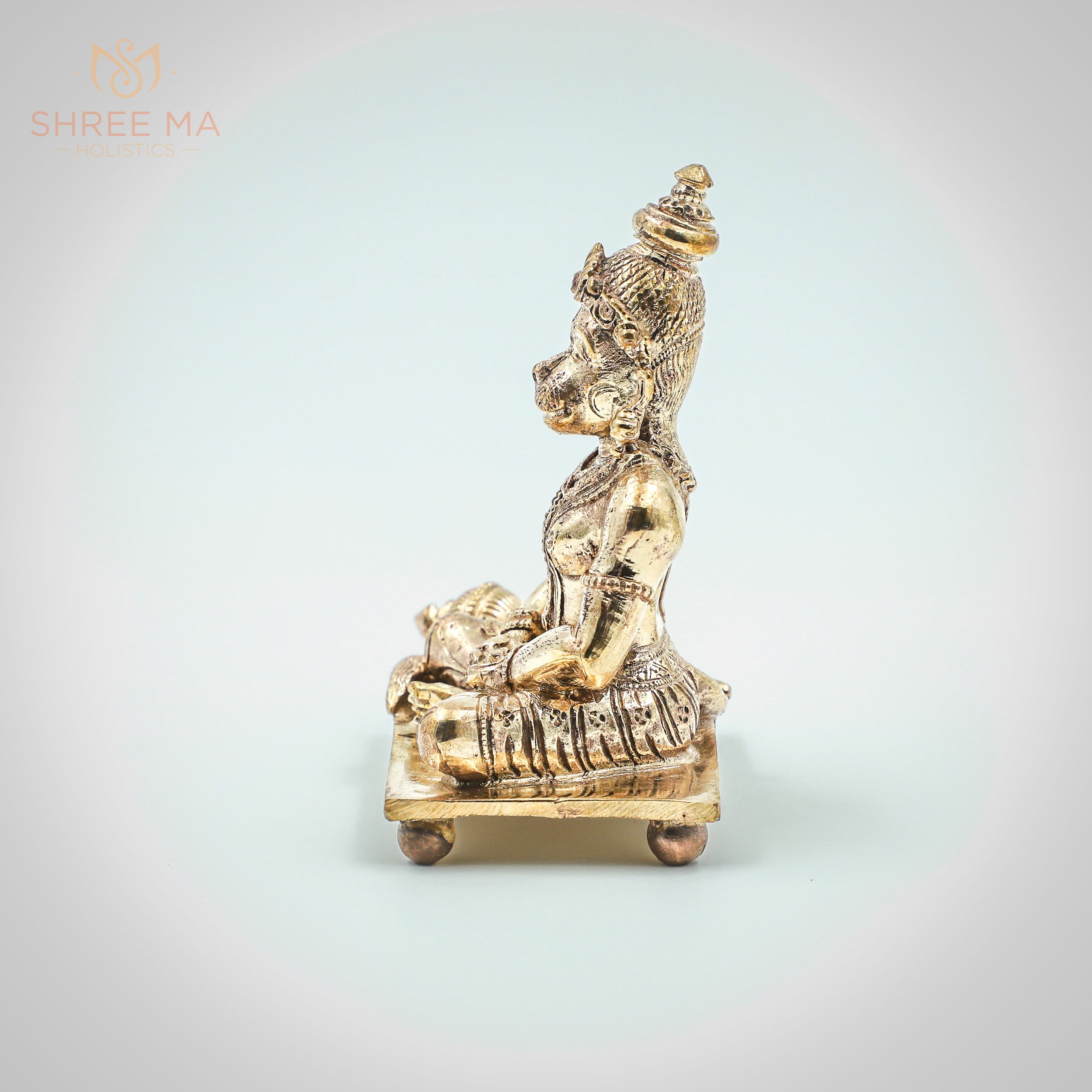 Meditating Hanuman 3.5" inches panchalogam bronze idol