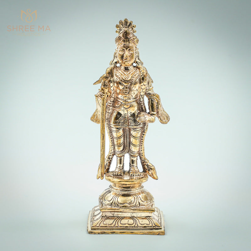 Murugan Kartikeya 6" inches panchalogam Bronze Idol