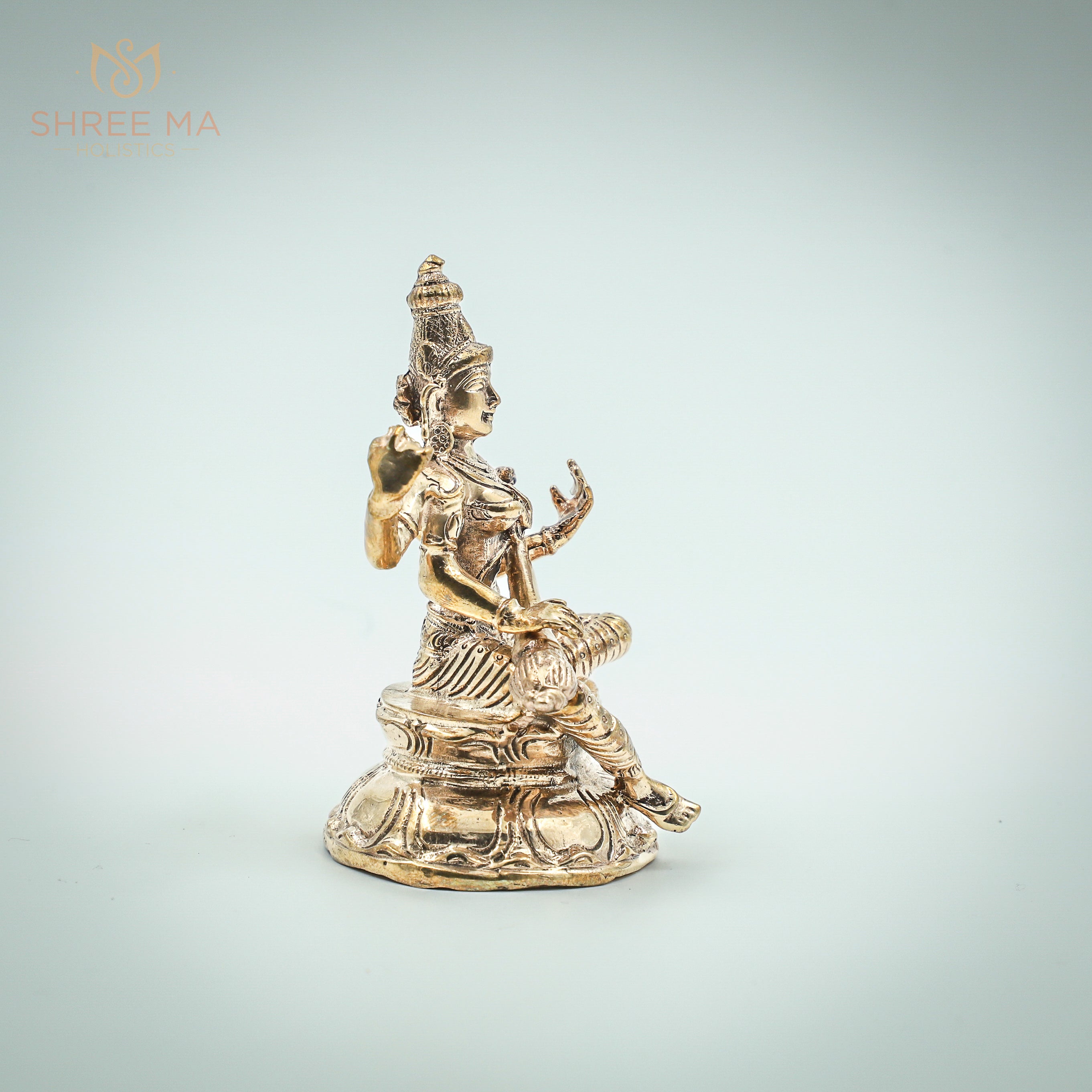 Saraswati 3.5 inches Panchalogam bronze idol