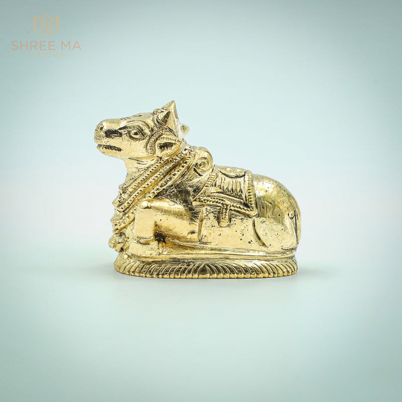 Nandhi 2.5-Inch Bronze Idol