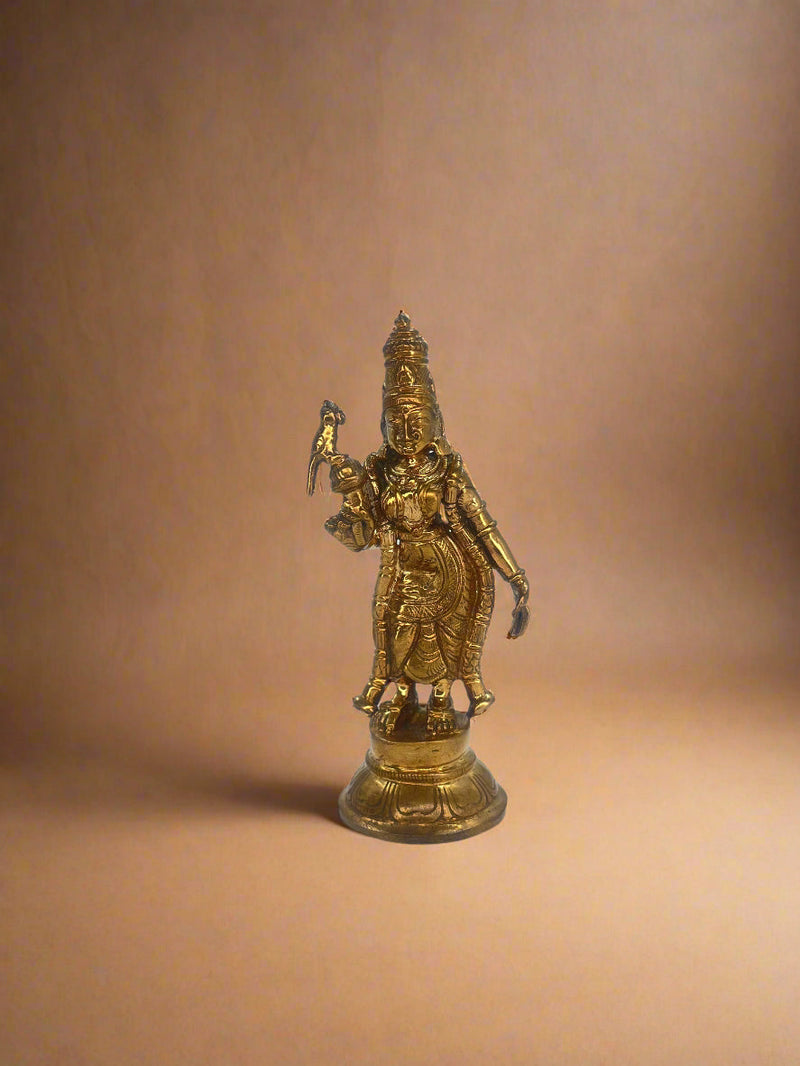Meenakshi 4-inch Bronze Panchaloha Sculpture