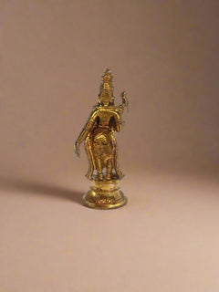 Meenakshi 4-inch Bronze Panchaloha Sculpture