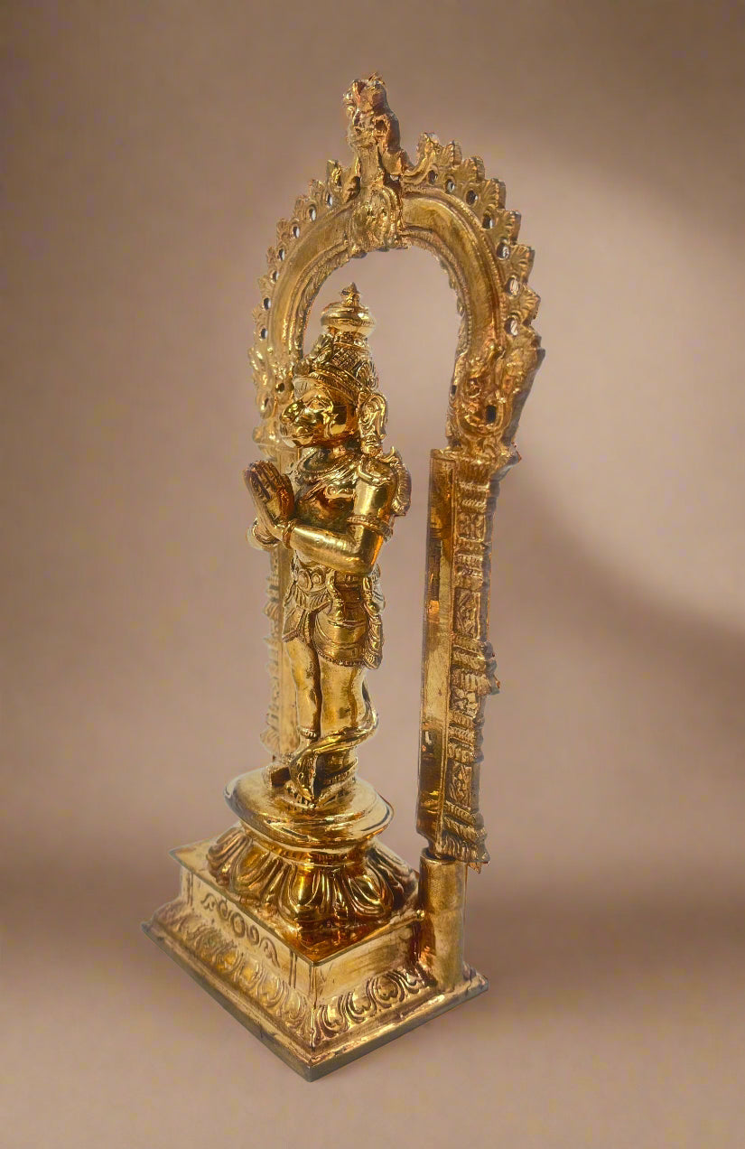 Hanuman with Arch 7-Inch Panchaloha Idol
