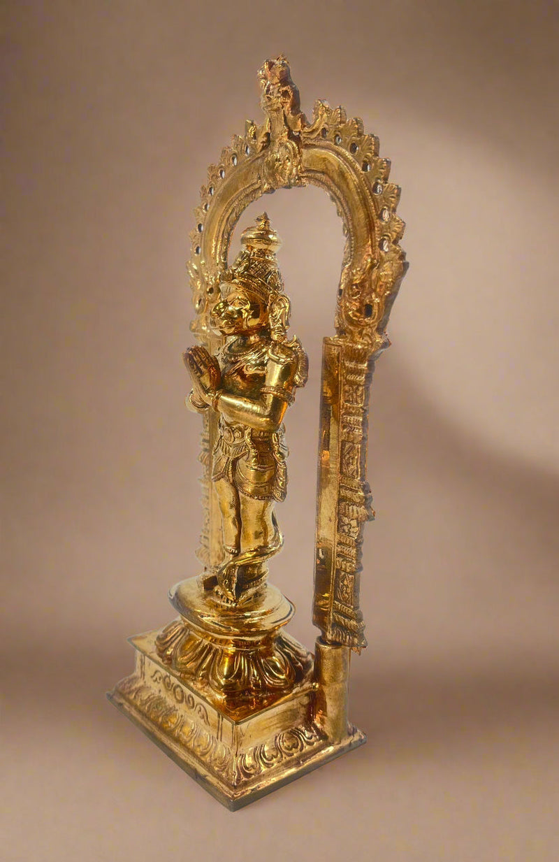 Hanuman with Arch 7-Inch Panchaloha Idol