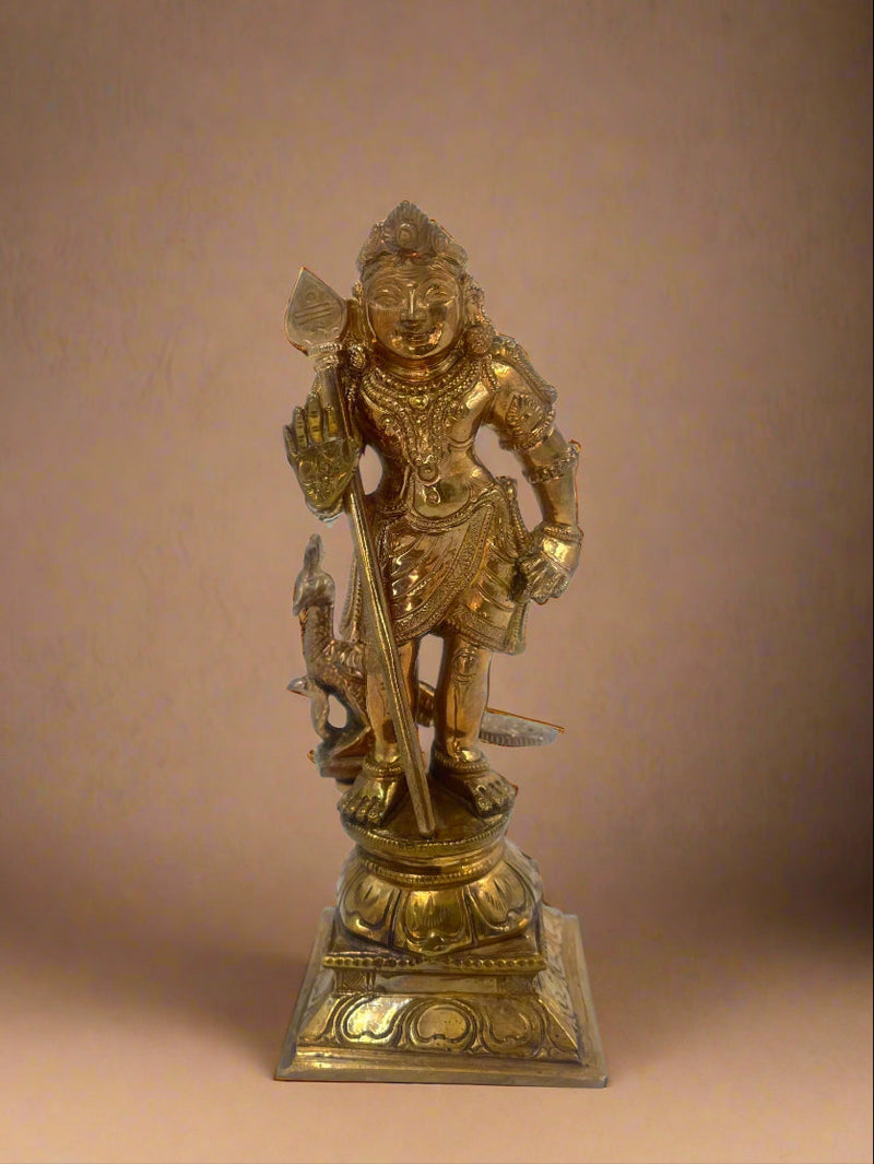 Balamurugan 6.5-inch Bronze Idol | Panchaloha Handmade Sculpture