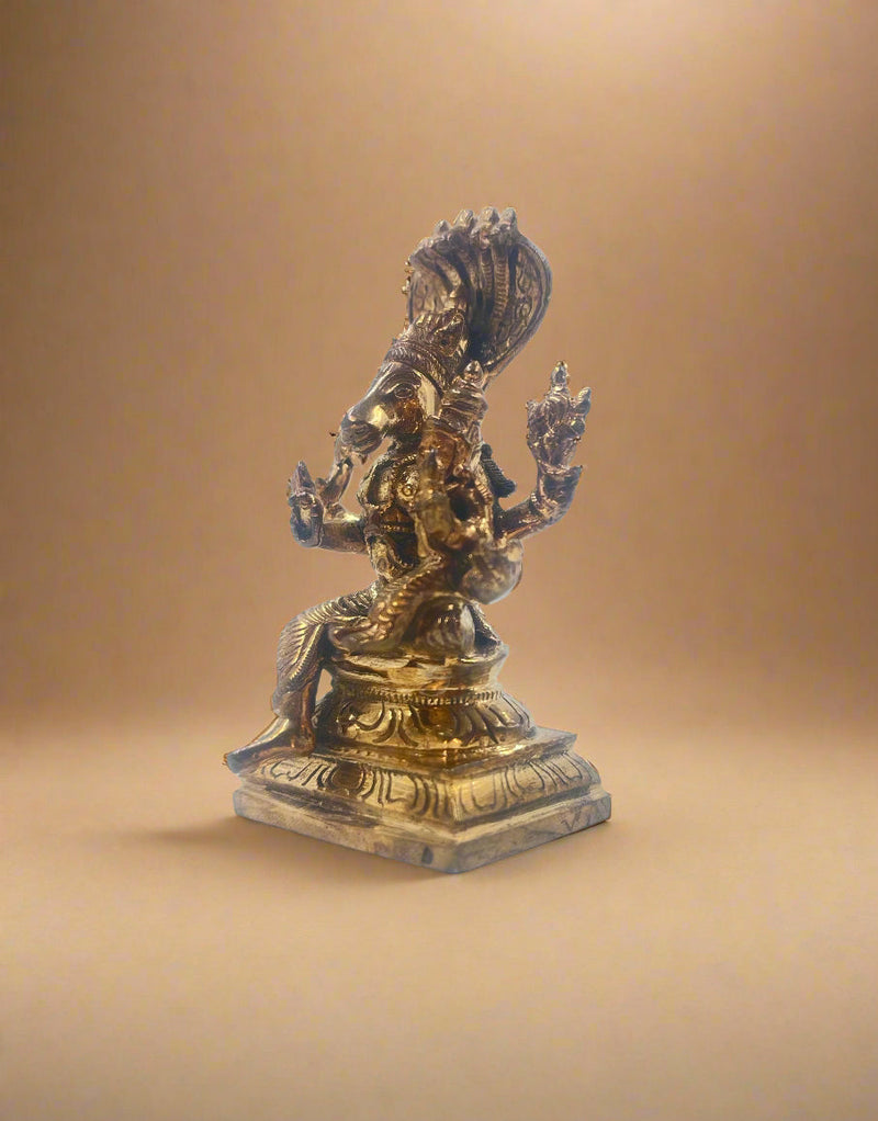 Lakshmi Hayagriva 3.5-inch Idol | Handmade Panchaloha Bronze Statue