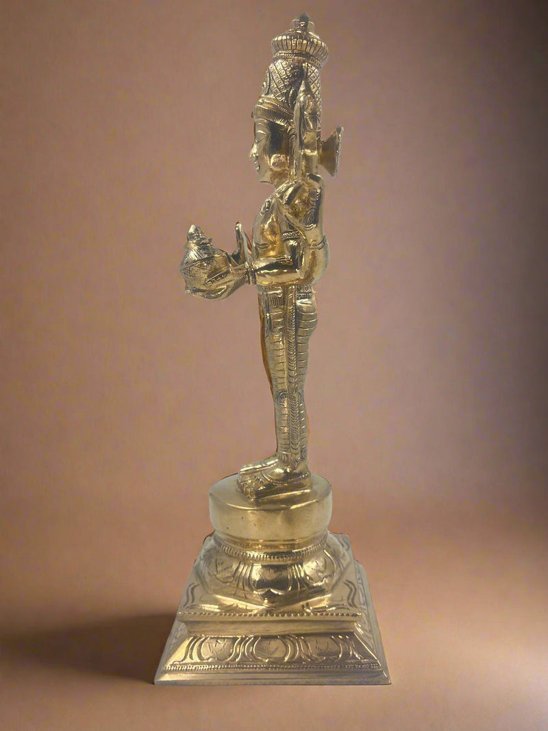 Dhanwantri 12-Inch Panchaloha | Guardian of Health and Prosperity